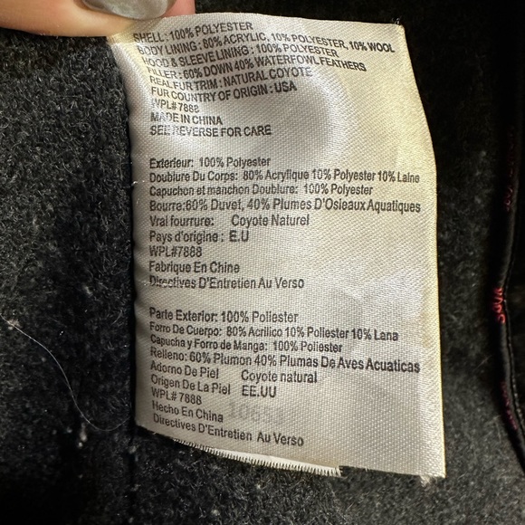 Gently used Kors by Michael Kors jacket. Down with real coyote fur trimmed hood. - Picture 3 of 5